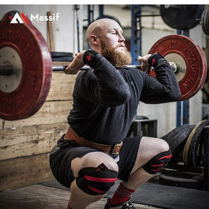 Gym Sports Elastic Knee Wraps <b>Weight</b> <b>Lifting</b> Bandage Wraps Weightlifting Knee Wraps - Product Image 2