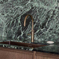 Matériau décoratif marbre brillant Verde Alpi marbre dalles de pierre frittée
