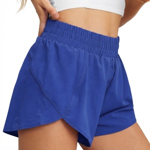 Pantalones Cortos Deportivos para Mujer, de Secado Rápido, Ligeros, con Tela Elástica, para Entrenamiento Deportivo al Aire Libre, Corte Regular, Tejido de Punto - Product Image 1