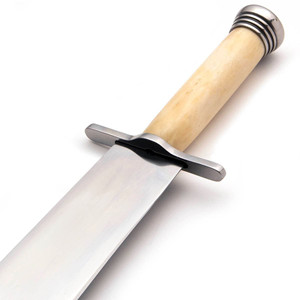 Handmade Bowie <b>Knife</b> Stainless Steel Blade Bone Handle Low Price Multi-Purpose Camping Survival <b>Knife</b> Black Leather <b>Sheath</b>. - Product Image 4