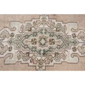 Vintage Area Rug, 4.4x7.3 ft Turkish Rug, <b>Brown</b> <b>Wool</b> Rug - Product Image 5