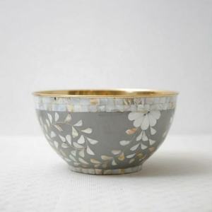 ชามเสิร์ฟช็อกโกแลตฝังมุกวินเทจทำด้วยมืองานฝีมือธรรมชาติคุกกี้ฝังมุกขัดเงาแฮนด์เมดอินเดีย - Product Image 2