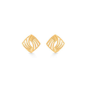 Boucles d'oreilles pendantes en acier inoxydable plaqué or avec zircon, perle et diamant pour soirée - Product Image 3