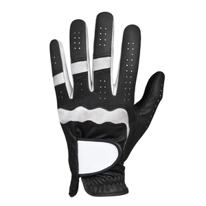 Gants de golf pour hommes en cuir de cabretta de haute qualité, cuir PU sport, logo personnalisé OEM, respirant, gants de golf en cuir véritable - Product Image 3