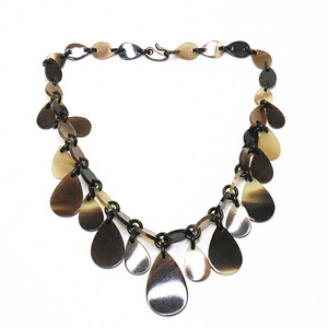 Collar de cuerno de búfalo pulido hecho a mano de estilo vintage, cadenas de cuerno naturales de Color miel ámbar, para fiestas de glowin fashion - Product Image 6