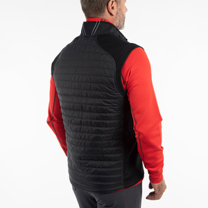 Gilet hybride léger de style formel d'hiver pour hommes pour la randonnée en plein air fermeture à glissière col en V épissage couleurs séchage rapide - Product Image 2