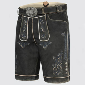 Short en cuir de Bavière de conception personnalisée OEM Streetwear élégant pour les activités de plein air tissu de toile à motif solide prix raisonnable - Product Image 4