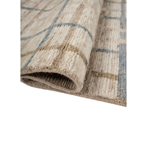 Alfombras de Lana Tejidas a Mano de Gran Tamaño, Color Marfil, con Patrón Geométrico Rectangular, Alfombras 3D para el Hogar, para Sala de Estar, Pasillo - Re-1609 - Product Image 2