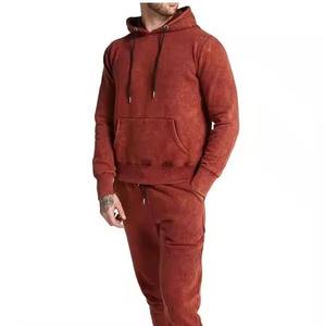 Chándal de alta calidad para hombre, chándal de Jersey de tamaño personalizado hecho a medida, chándal lavado con ácido a precio barato al por mayor - Product Image 2