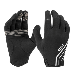 Gants de motocross en cuir personnalisés, respirants, compatibles avec les écrans tactiles, coupe-vent, doigts complets, antidérapants, bracelet de poignet réglable - Product Image 2