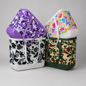 Bolsa de Playa Personalizada de EVA con Camuflaje, Bolsa de Goma Impermeable y Lavable con Diseño de Orificios Abiertos para Piscina, Compras al Aire Libre, Venta al Por Mayor - Product Image 1