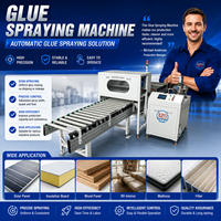 Équipement de pulvérisation entièrement automatique de colle AB 2K, silicone et résine époxy pour le collage et le laminage de grandes surfaces.