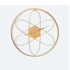 Grande horloge murale à quartz en métal de luxe Offre Spéciale dorée Design unique de taille personnalisée décorative - Product Image 6