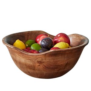 Bol en bois d'acacia fait main avec cuillère en bois naturel tailles personnalisées bol à soupe à salade jetable pour ustensiles de cuisine - Product Image 5