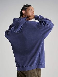 100% Original Unisex invierno Sudadera con capucha Boomletcorp algodón-poliéster tela patrón sólido gota hombro diseño liso teñido para hombres - Product Image 3