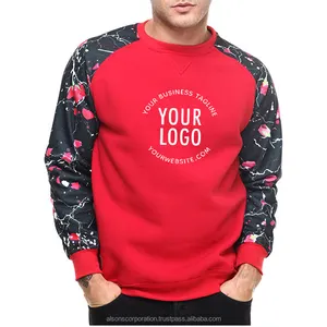 Nova Moda Inverno Homens manga impressão Camisola Fleece Crewneck Boa Qualidade Estilo Europeu drop ombro moletom