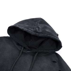 Sweat à capuche pull-over 100% coton pour hommes 420gsm sweat à capuche surdimensionné à épaules tombantes sweats à capuche personnalisés - Product Image 2
