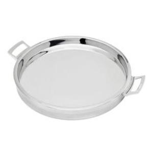 Plateau de service en acier inoxydable poli conçu pour une portabilité facile et un service de nourriture élégant en toute occasion - Product Image 4