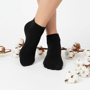 Tlemse Premium Combed Cotton Sneaker Socks for Men Women Breathable Dress Socks with Logo on Cuff High Ankle for Summer <b>Trainer</b> - Product Image 3