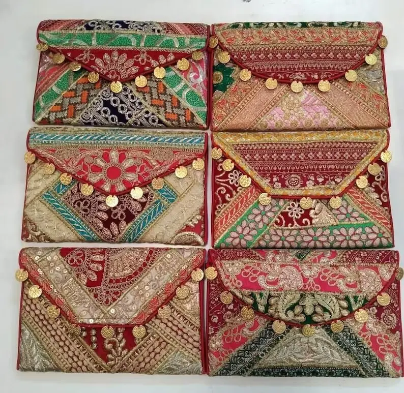 Wholesale Lot Banjara Clutch Bags Patchwork tribal Boho Hippie Style Foldover Clutch Bag Bohemian Handmade Women Sling Bag