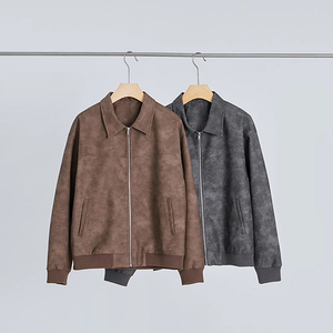 Modèle 2026 tendance, veste en cuir pour homme et femme, nouvelle mode, veste en cuir pour homme, veste en cuir coupe-vent 2025 - Product Image 1