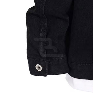 Nuevo diseño de chaqueta vaquera de retazos para hombre, cuello levantado recubierto, Color sólido, transpirable, ropa de calle de secado rápido - Product Image 5
