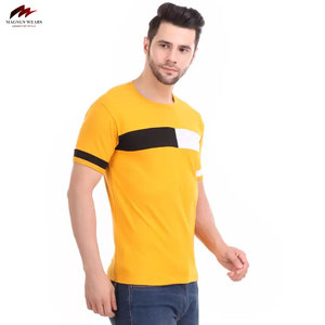 2025 nueva llegada de camisetas Ringer de verano para hombres ropa informal transpirable de secado rápido de talla grande venta en línea hecha de poliéster/algodón - Product Image 6