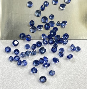 Saphir bleu naturel de qualité supérieure, chauffé, 3-3,5 mm, taille ronde calibrée, couleur bleu bleuet, pierre précieuse en vrac pour la fabrication de bijoux - Product Image 4