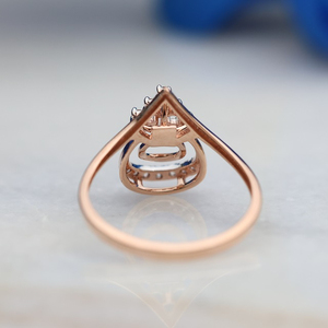 Bague de fiançailles en or 14 carats, taille ronde, diamant cultivé en laboratoire, élégance intemporelle, bague de mariage - Product Image 3