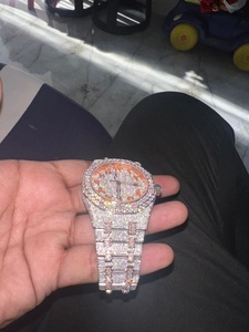 Reloj de Lujo para Hombre, Rectangular, de Acero Inoxidable, Mecánico, ETA, con Diamantes Brillantes de Moissanita, Correa de Cristal, en Caja, Resistente al Agua hasta 10 m - Product Image 3