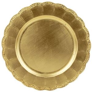 Assiettes de chargeur métalliques rentables avec des finitions haut de gamme parfaites pour les arrangements de vaisselle élégants sur un budget - Product Image 1