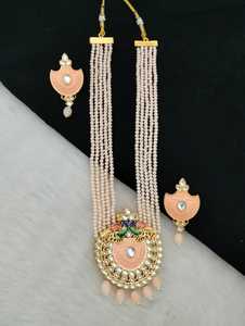 Juego de collar Kundan con motivo de pavo real y diseño inspirado en Rajasthani o Mughal, producto a granel de latón pesado, diseño personalizado - Product Image 5