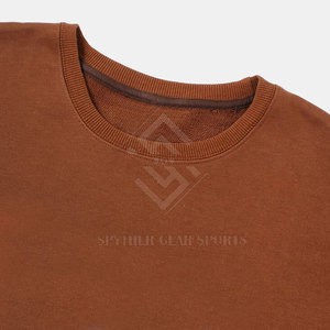 Camisetas de Forro Polar de Alta Calidad Hechas en Fábrica, Transpirables, Ecológicas, Informales para Invierno, con Logotipo Personalizado, Mezcla de Algodón para Hombre - Product Image 3