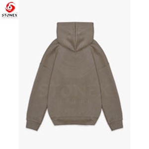 Venta al por mayor 100% de algodón sudaderas con capucha de lana para los hombres de calidad superior Super suave patrón sólido de invierno de punto con capucha cuello - Product Image 2
