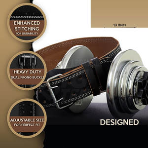 Cinturón de Levantamiento de Pesas Cómodo para Entrenamiento de Fuerza y Ejercicios en el Gimnasio, Diseñado para una Adecuada Soporte de Espalda y Estabilidad - Product Image 6