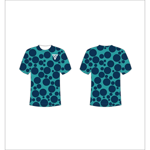 เสื้อยืดผู้ชายสีน้ำเงินลายจุด แขนสั้น คอกลม ระบายอากาศได้ดี สวมใส่สบาย ทรงปกติ Trackstar OEM แบรนด์ส่วนตัว TSI-G05-P0661 - Product Image 1