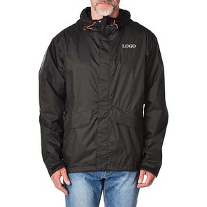 <b>Men's</b> High Street Style 450g Windbreaker <b>Jacket</b> <b>Lightweight</b> Waterproof Canvas Outdoor Rainproof Nylon Polyester Hooded Collar - Product Image 1