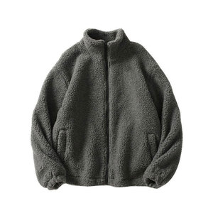 Best Selling Outdoor Windproof Hooded <b>Sherpa</b> Fleece Jacket Men Patchwork Logo Canvas <b>Fabric</b> Warm Winter Casual Coat Hot Sale - Product Image 1