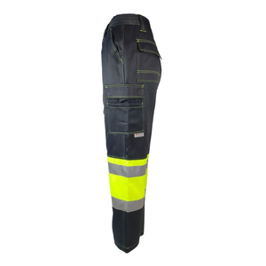 2024 Hi <b>Vis</b> Multi-pockets Safety Pants <b>High</b> Visible Working OEM Industrial <b>Trousers</b> Safety Reflective Work Pants for Men - Product Image 3