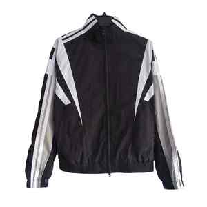 Cortavientos de alta calidad, ropa deportiva de gran tamaño, conjunto de chándales de diseñador de nailon personalizado de retazos para hombre 2025 - Product Image 3