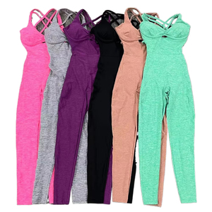 ชุดจั๊มสูทเว้าหลังสำหรับผู้หญิงชุดโยคะแบบแขนกุดปรับได้ชุดออกกำลังกายแบบชิ้นเดียว - Product Image 3