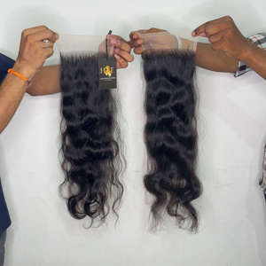 Fermeture frontale en dentelle HD 13x6 avec faisceaux, fermeture en dentelle suisse HD pré-plumée, fermeture frontale en dentelle HD d'oreille à oreille - Product Image 1