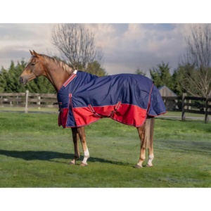 Manta Impermeable para Caballo de Invierno, Forro de Nailon Transpirable 900D, Hebillas en Forma de U para Pecho y Cuello de Liberación Rápida, Correas Ajustables para las Patas - Product Image 1