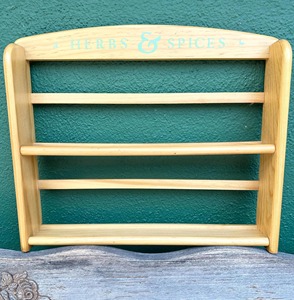 ชั้นเก็บเครื่องเทศไม้สน2ชั้นชั้นวางของในครัวที่ใส่เครื่องเทศไม้ - Product Image 1