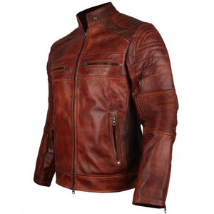 Chaqueta de Cuero con Capucha para Hombre, Invierno, Alta Calidad, Cuello Alto con Cierre de Cremallera, Impermeable, Logotipo Bordado - Product Image 4