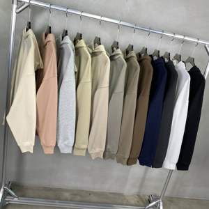 High Quality Cotton <b>Oversize</b> <b>Hoodie</b> Thick <b>Fleece</b> Drop Shoulder Plain Blank Custom French Terry <b>Men</b> Hoodies - Product Image 5