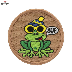 Custom Embroidery Patches with <b>Adhesive</b> Merrow Border 3D Design <b>PU</b> Material-Custom Sizes & Colors for Hats & Clothes - Product Image 2