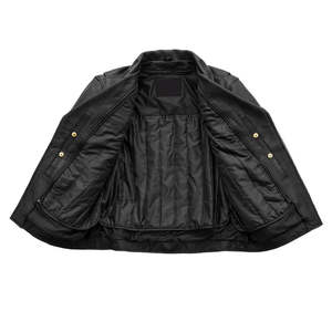 Veste de moto en cuir vintage unisexe 2026, coupe-vent, pour la conduite à moto, fabricant d'exportation en gros personnalisé - Product Image 3