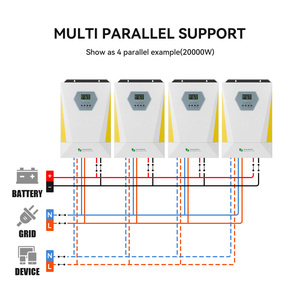 Inverter Surya Harga Pabrik 6.2kw 3.6kw 24V 48V Gelombang Sinus Murni Off Grid Hybrid Inverter Surya Tenaga Surya dengan <span class=keywords><strong>Mppt</strong></span> - Product Image 5