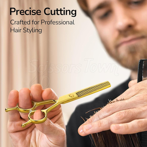 Tijeras de adelgazamiento de salón, tijeras de peluquero de acero inoxidable de calidad profesional para corte de pelo, capas y estilismo - Product Image 4